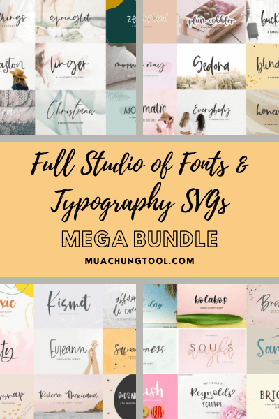 Full Studio Of Fonts And Typography SVGs