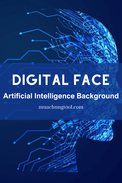 Digital Face Artificial Intelligence Background