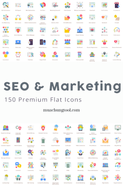 SEO And Marketing Vector Icons