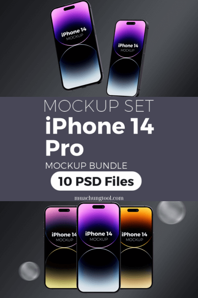 IPhone 14 Pro PSD Mockup Bundle