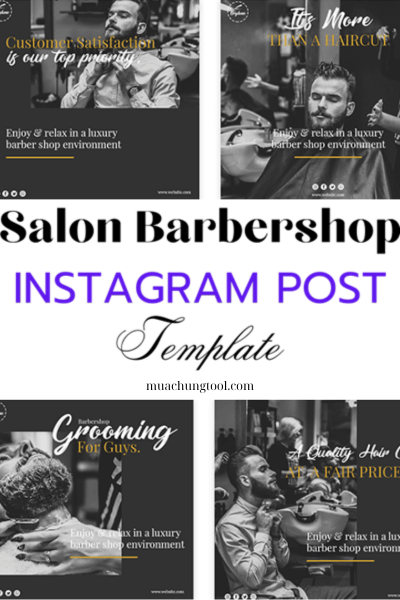 Salon Barbershop Instagram Post Template