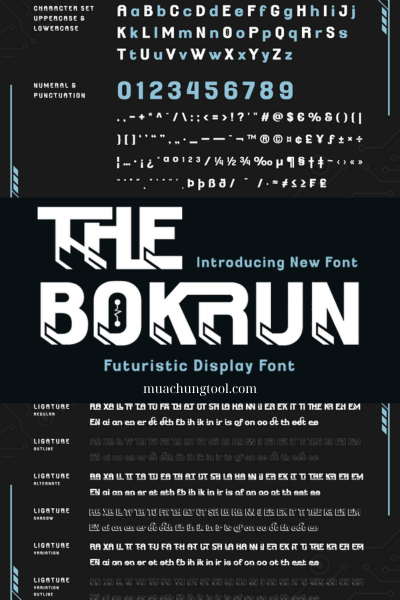 Bokrun Futuristic Font