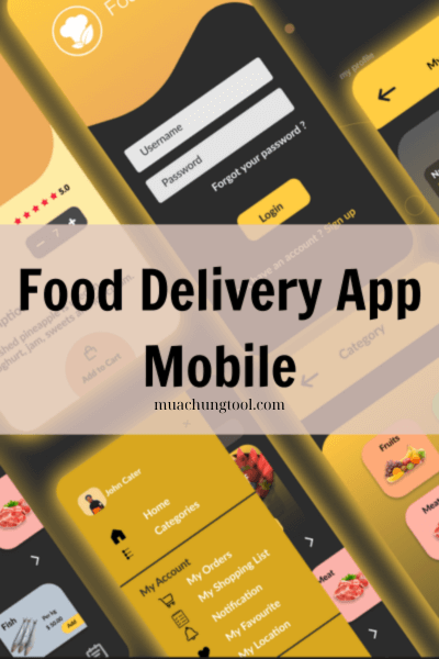 Food Delivery App Mobile UI Element
