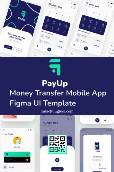 PayUp   Money Transfer Mobile App Figma UI Template