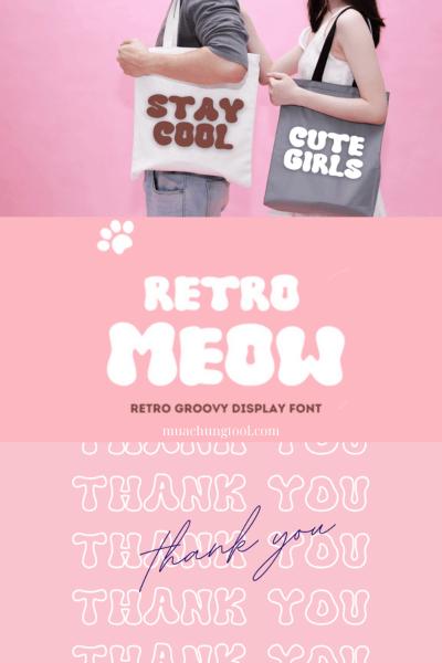 Retro Meow   Retro Groovy Display Font