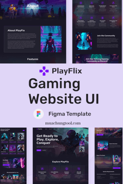 PlayFlix – Gaming Website UI Figma Template