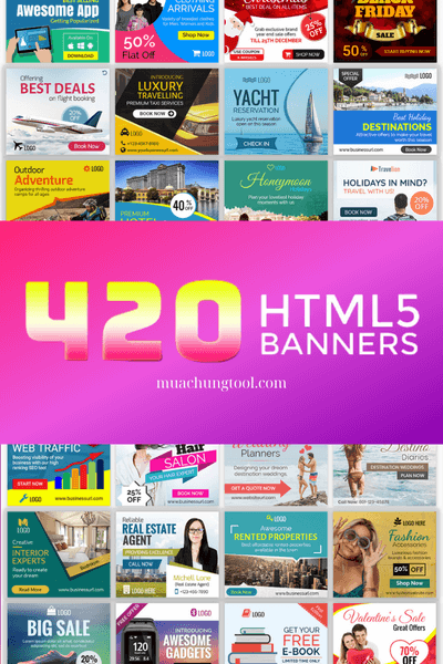 420 Animated HTML5 Banner Templates