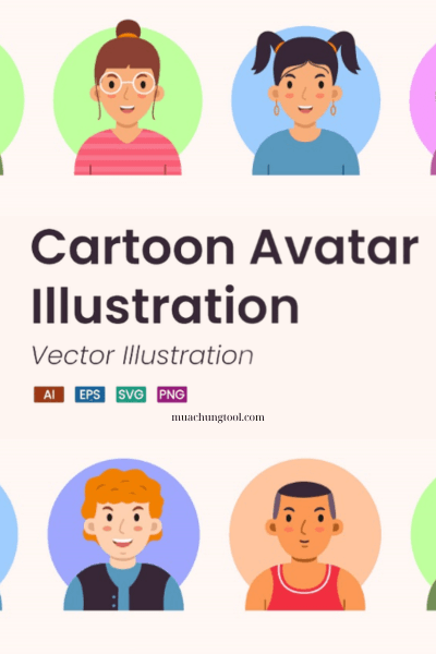 Cartoon Avatar Illustration Set