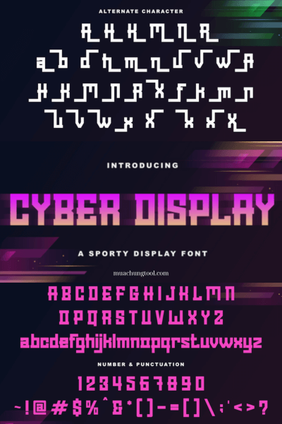 Cyber Display – Modern Sporty Font