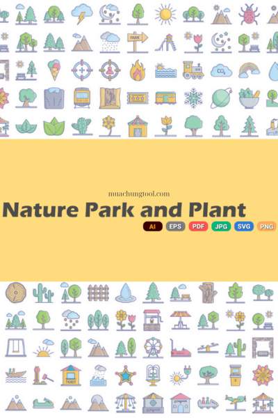 Nature Parks And Plants Icon Pack