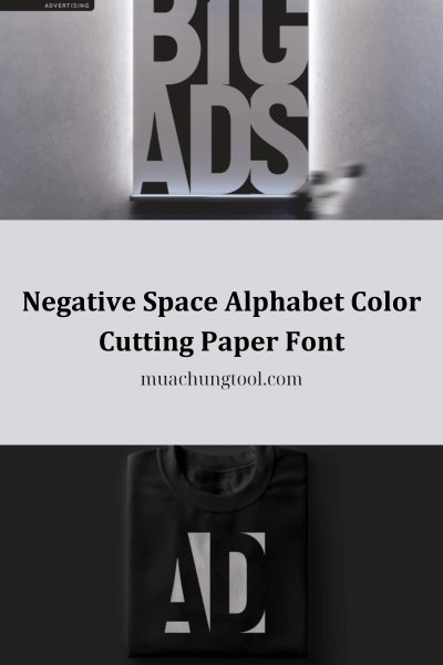 _Negative Space Alphabet Color Cutting Paper Font