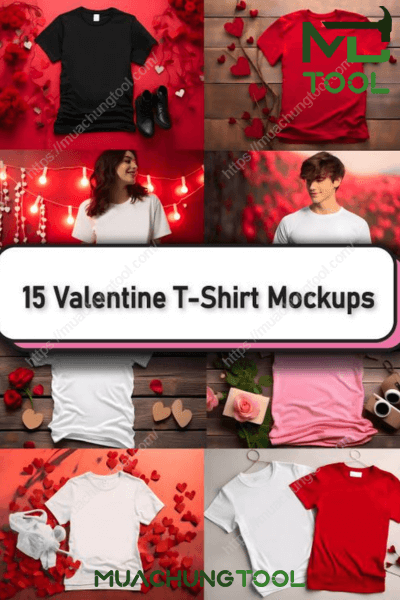 Valentines Day T Shirt Mockup Bundle