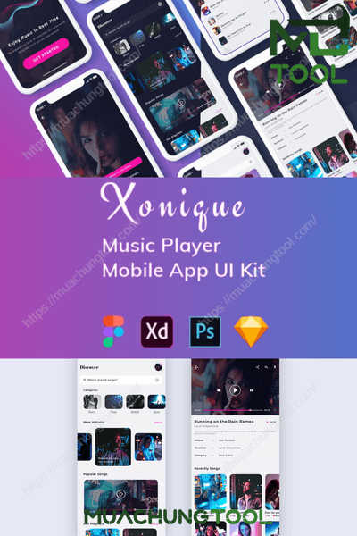 Xonique   Music Mobile App UI Kit